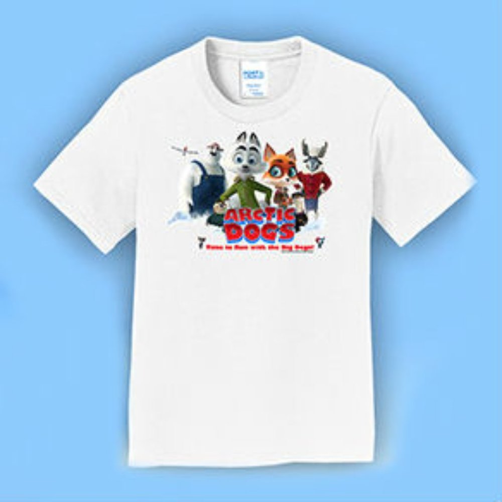 New! Arctic Dogs Official Movie T-Shirt Youth M L